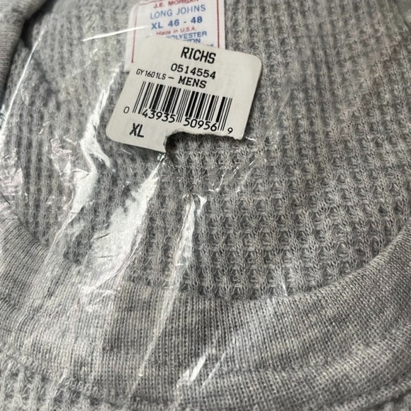 J.E. Morgan Men's Long Johns Thermal Set XL Long Sleeve Shirt & Pant USA 80s NOS - Picture 2 of 12